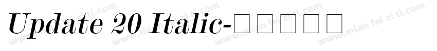 Update 20 Italic字体转换